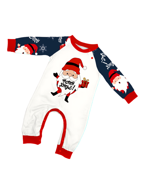 Den mycket skäggige jultomten, ”God jul”-familjepyjamas, par