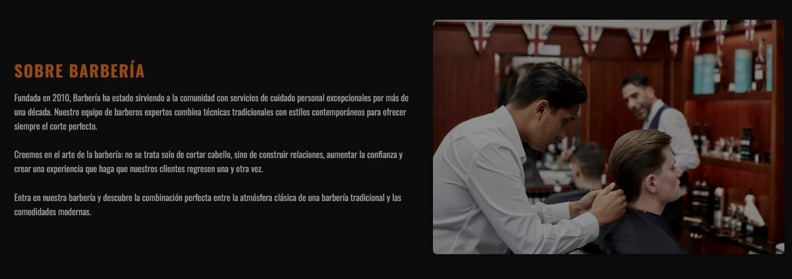 Services section with animated entrance on scroll