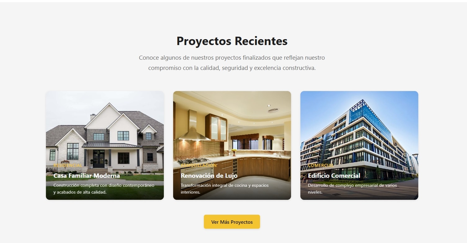 Gallery of completed construction projects