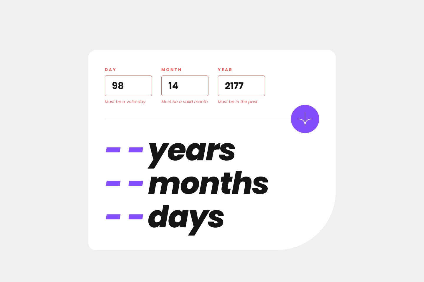Keyboard-accessible form with semantic labels