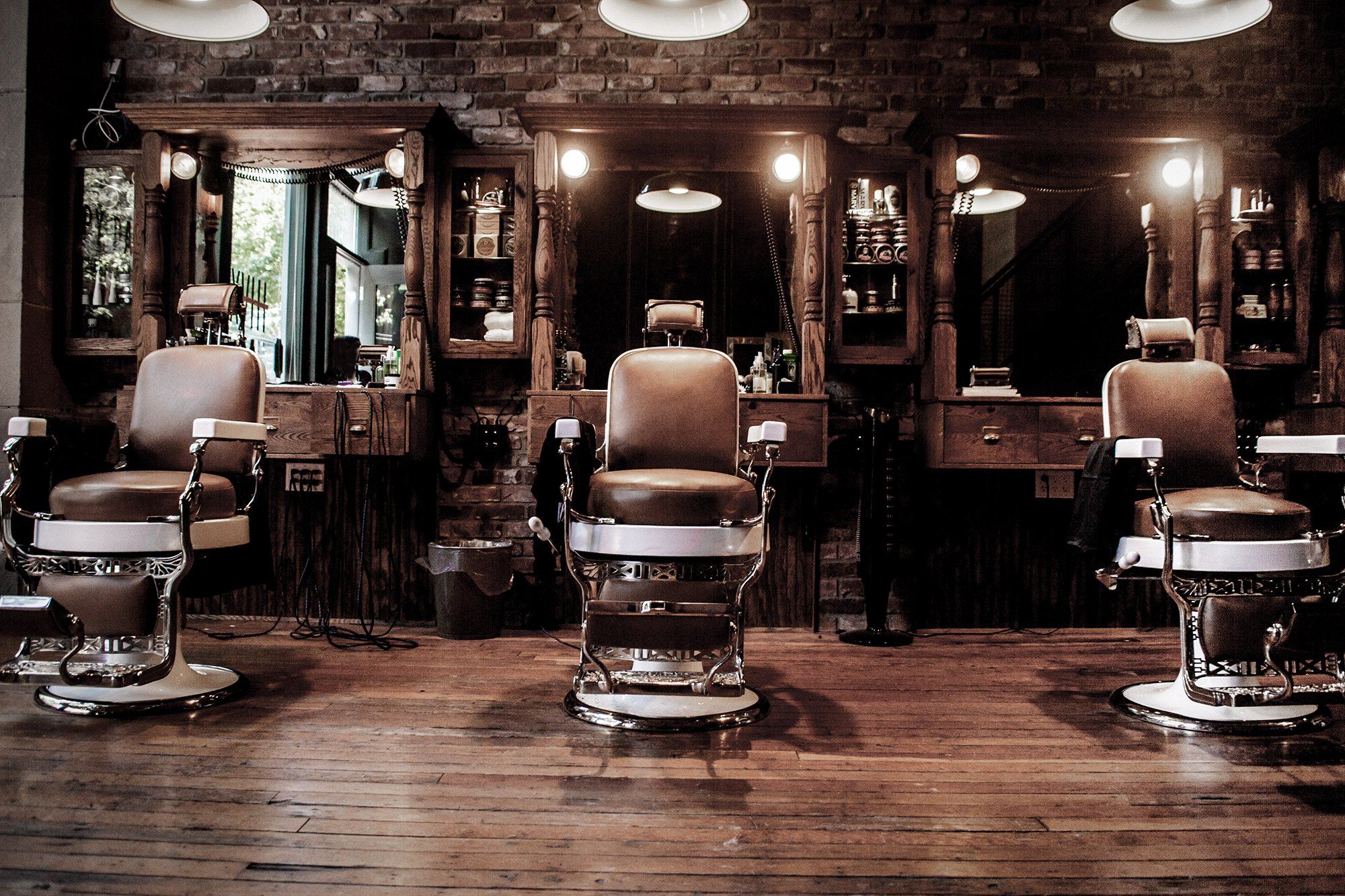 Barbershop website homepage showing modern layout and branding