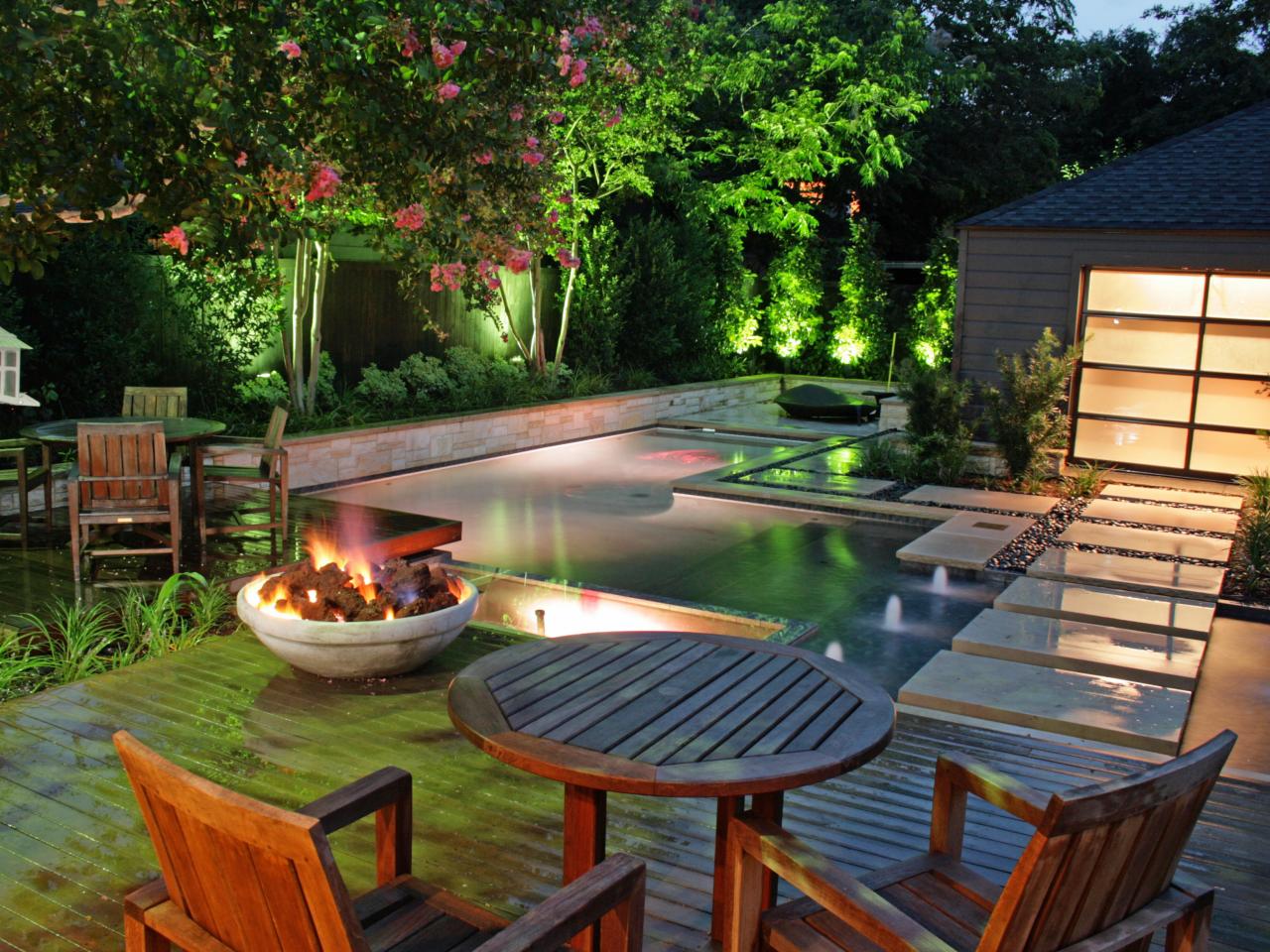 Backyard with patio and garden area