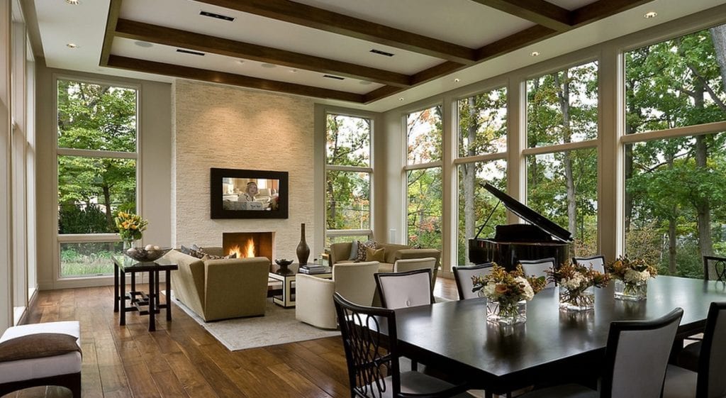 Living room with natural lighting