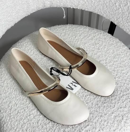 Zara luxe ballet flats
