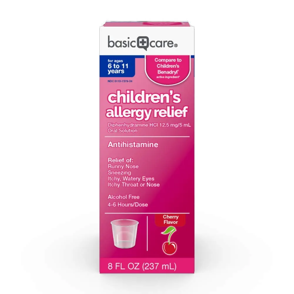 Basic Care Children's Allergy Relief Diphenhydramine HCl Oral Solution