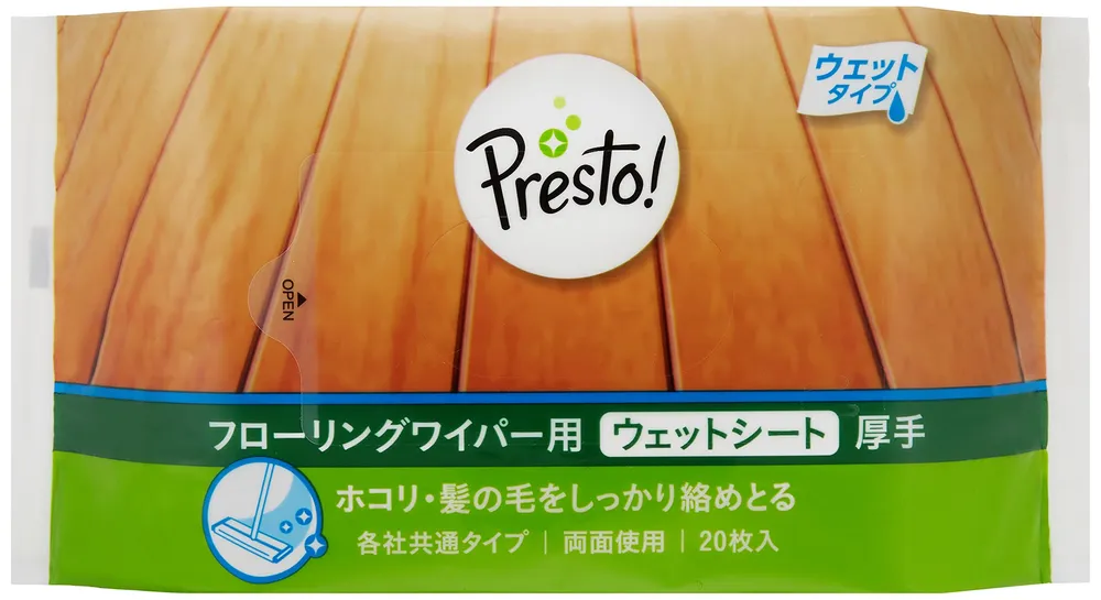 Presto! Wet Sheets for Flooring Wiper Thick 20 Count
