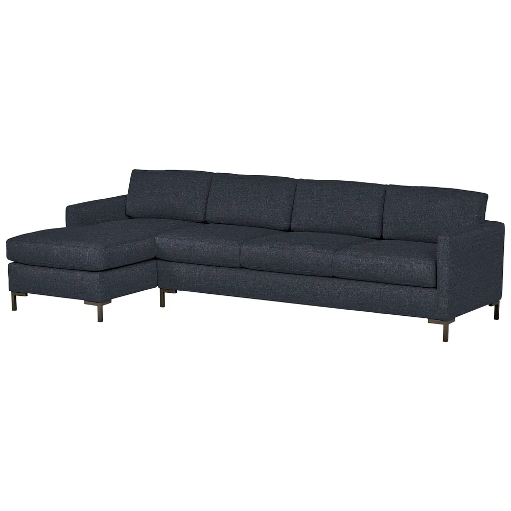Rivet Edgewest Low Back Modern Left Sofa Chaise Sectional