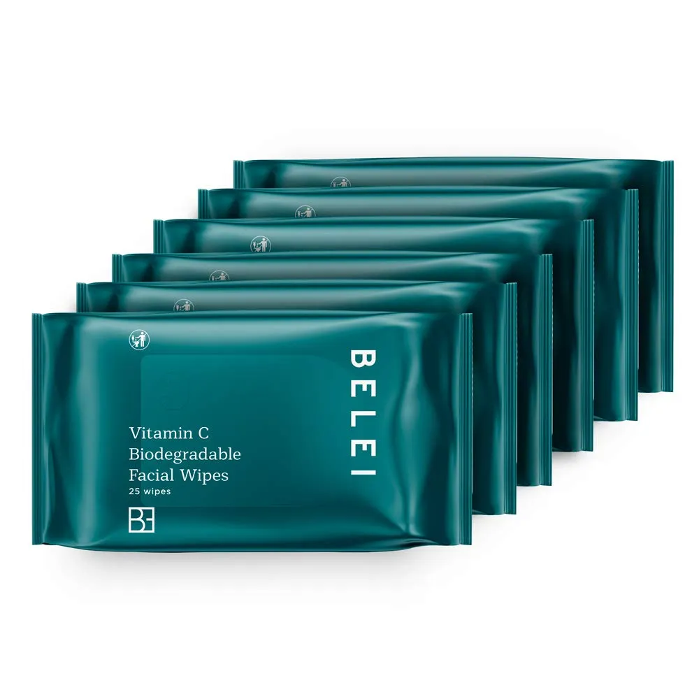 Belei - Vitamin C Biodegradable Facial Wipes