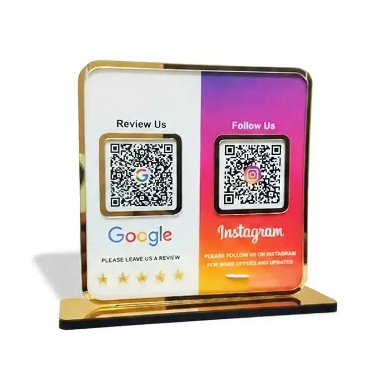 Split Gradient Google & Instagram Standee