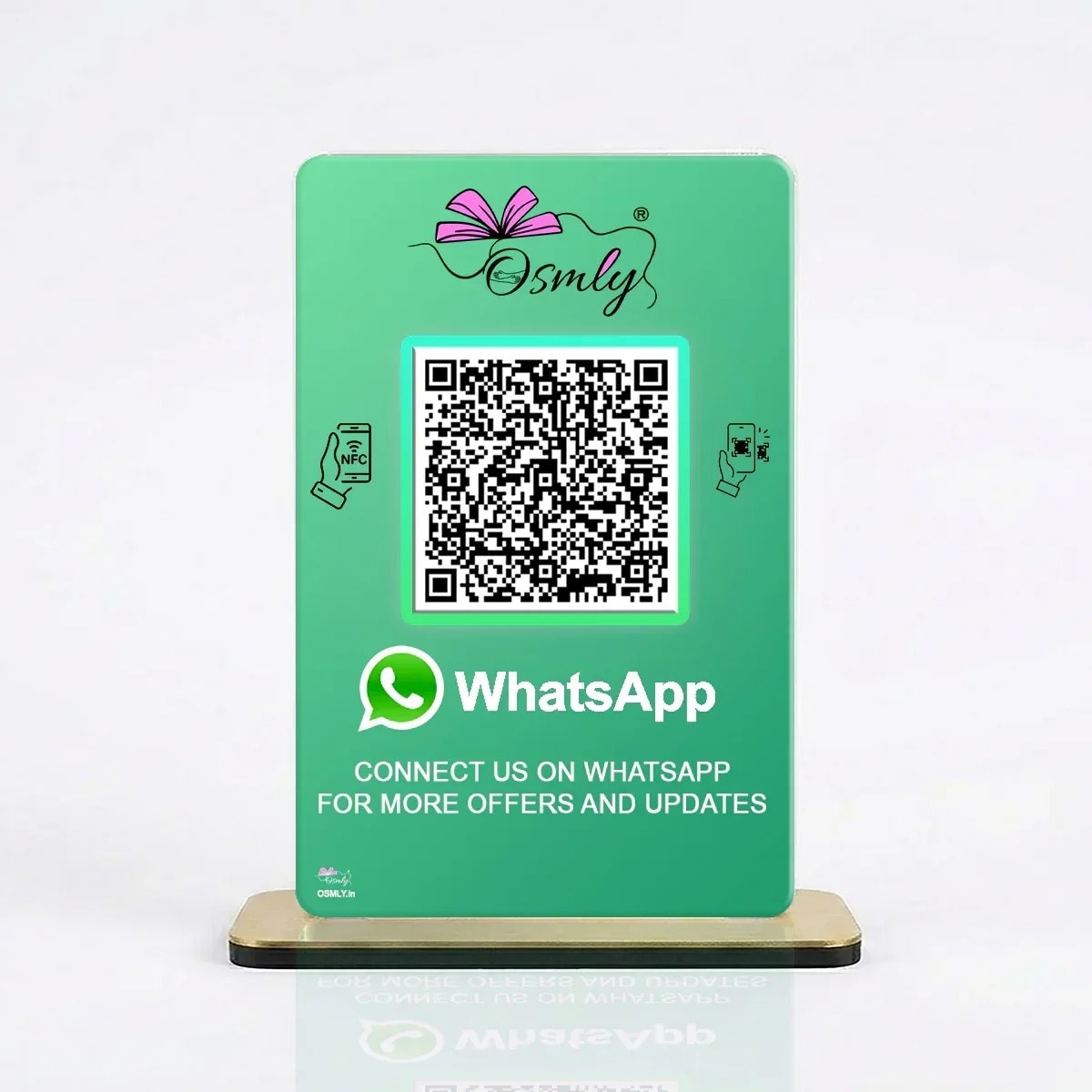 Osmly-Style Gradient NFC WhatsApp Standee