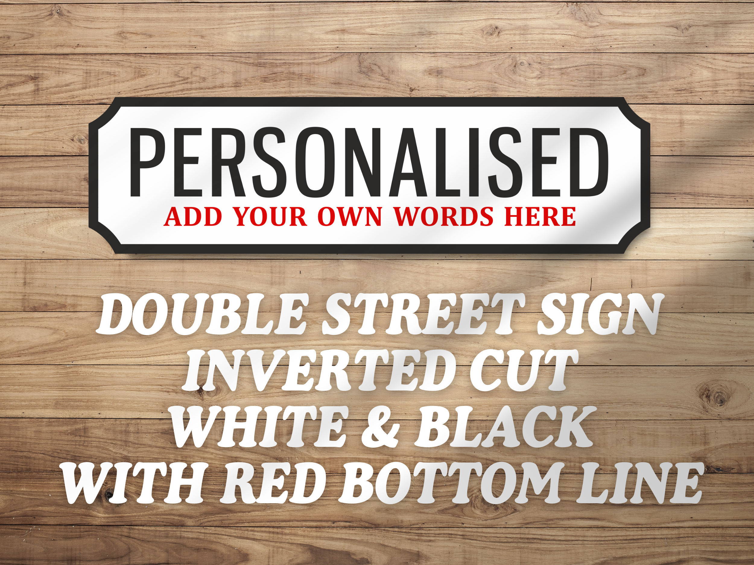 PERSONALISE Your Own Wooden Novelty Vintage Street Sign Various Sizes & Colours - Picture 12 of 77