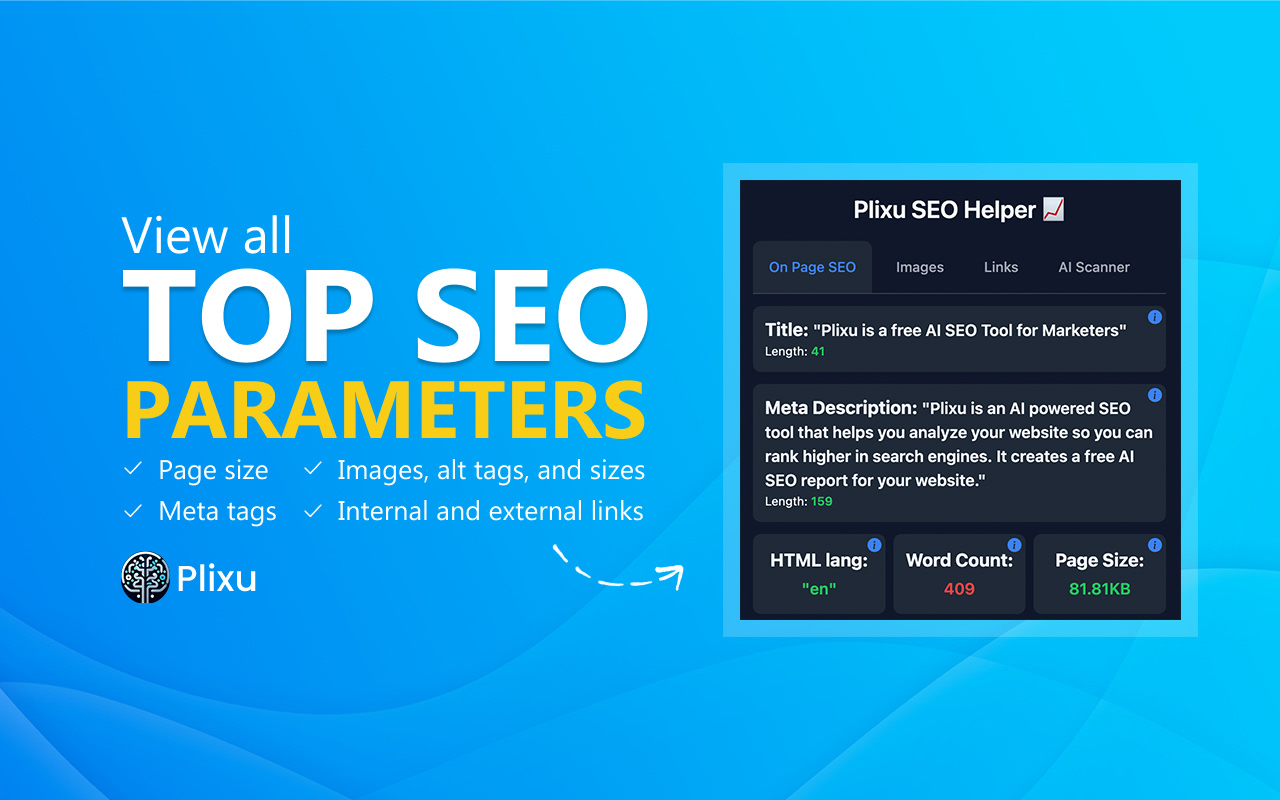 Analysis of top SEO Parameters