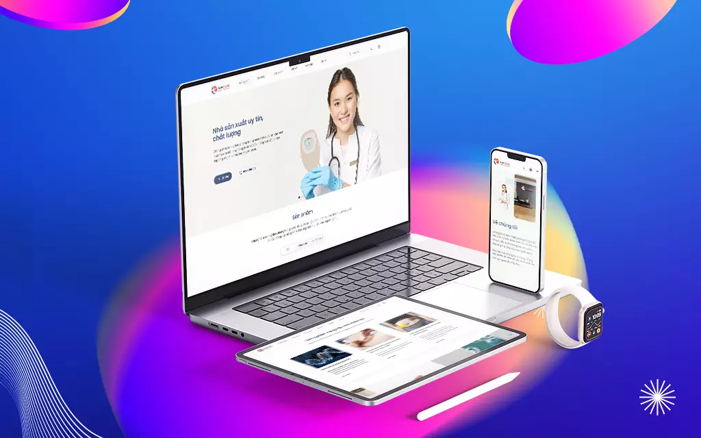 Trang web tương thích với nhiều loại thiết bị, nhiều kích thước màn hình