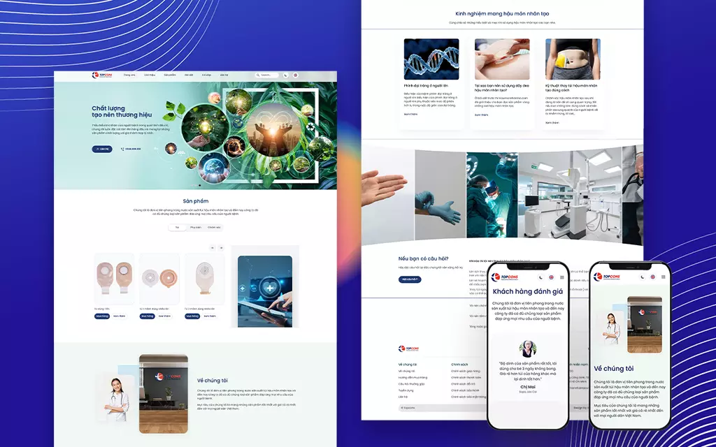 Giao diện website bán hàng TOPCONS