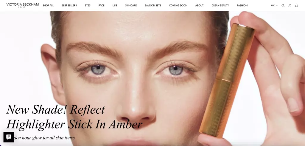 Trang web Victoria Beckham Beauty