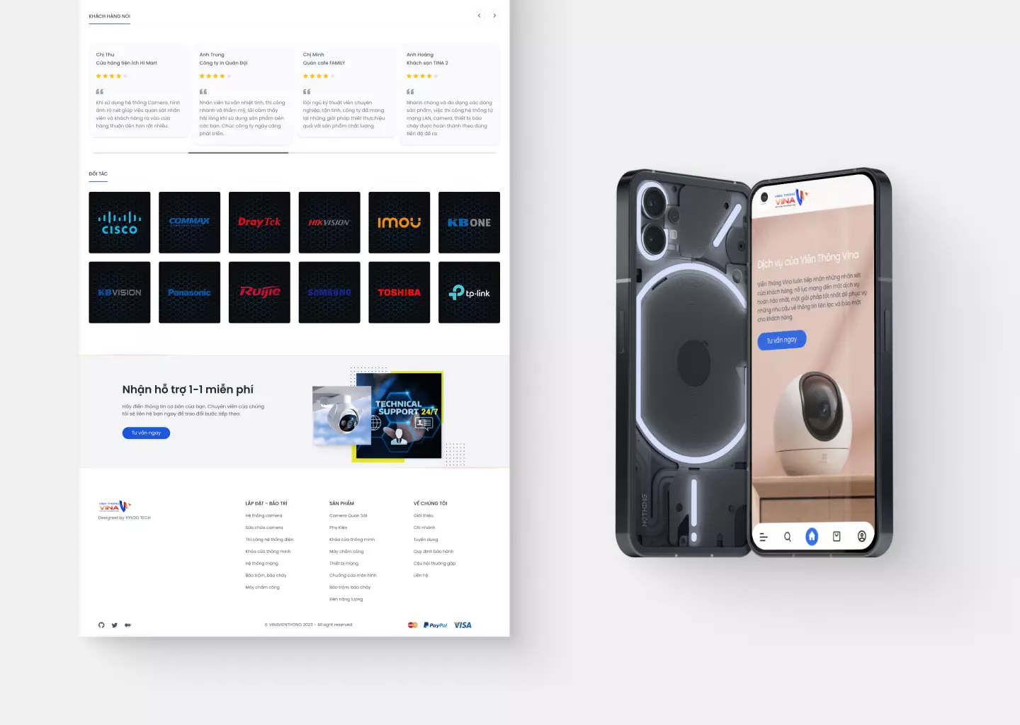 Dự án thiết kế website bán hàng Viễn thông VINA