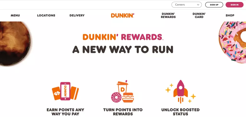 Trang web Dunkin