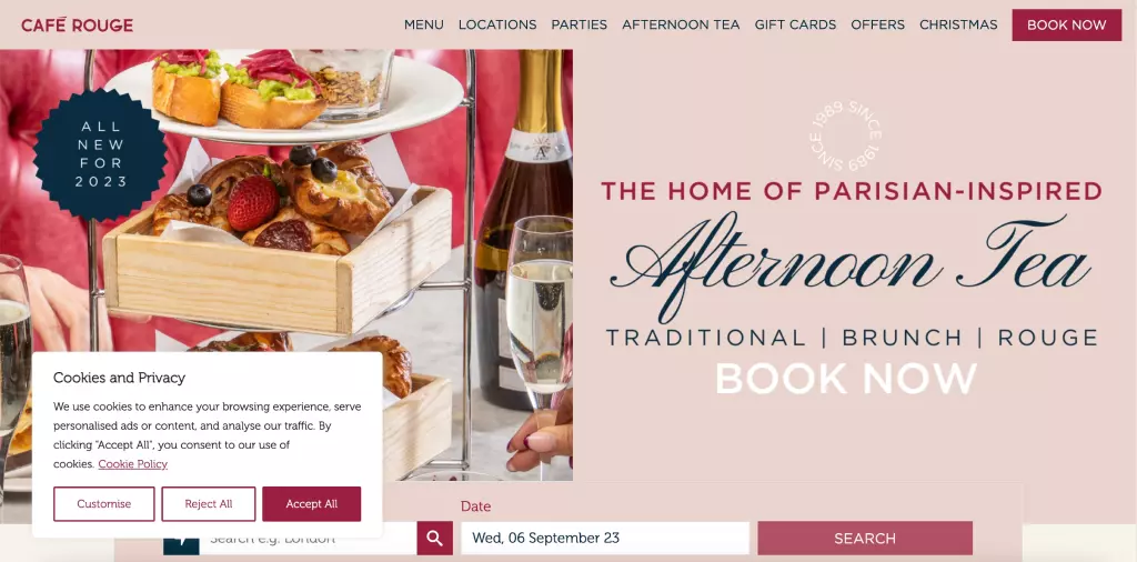 Trang web Café Bouge