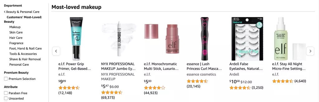 Trang sản phẩm Amazon