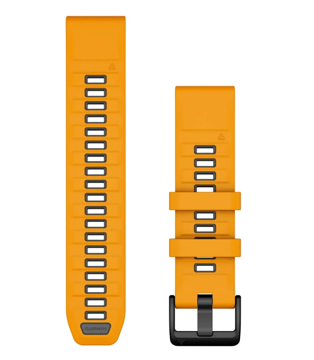 QuickFit® 22 Watch Bands – Spark Orange/Graphite Silicone