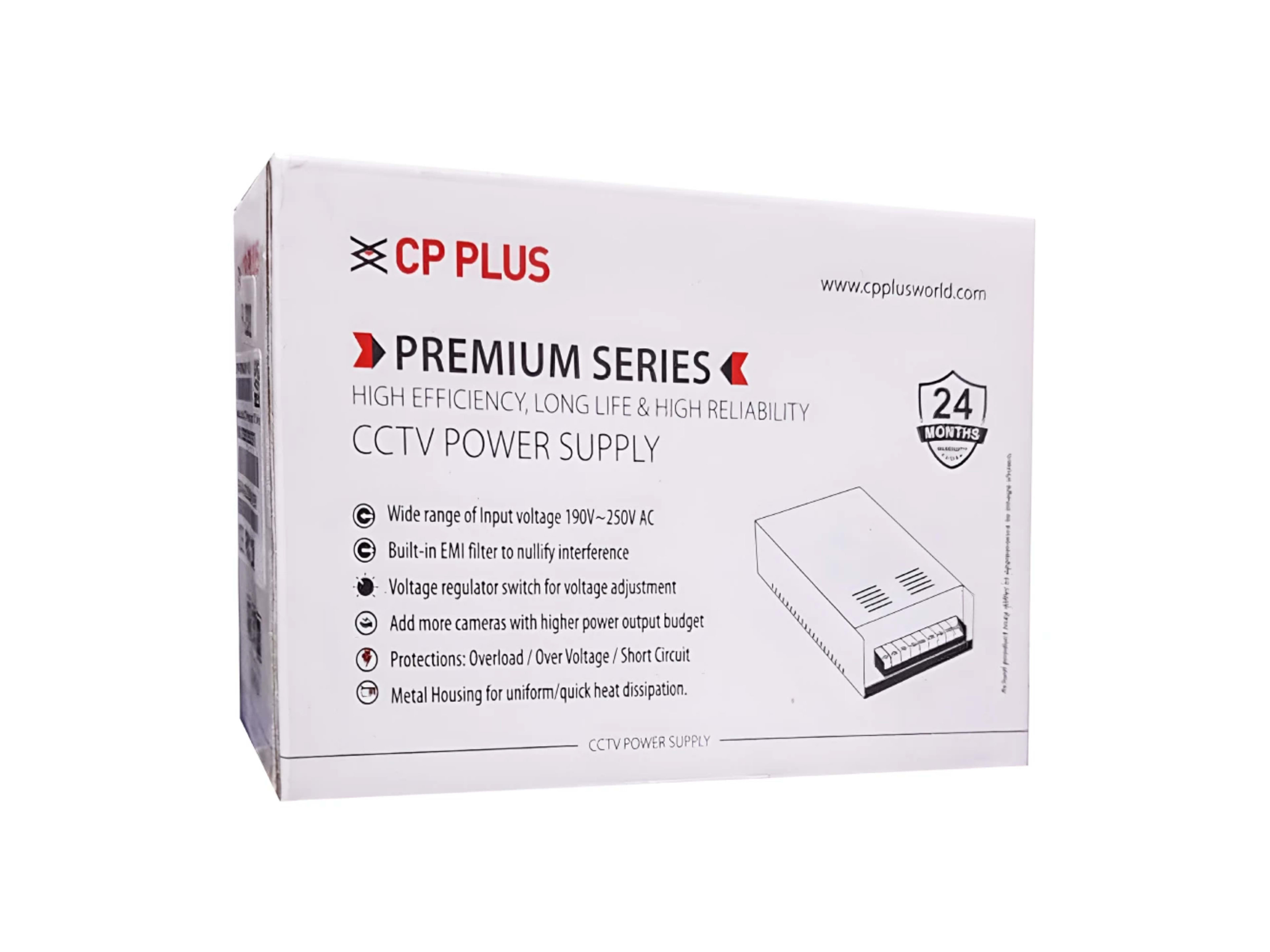 CP PLUS Premium Series 12V 10A CCTV Power Supply SMPS