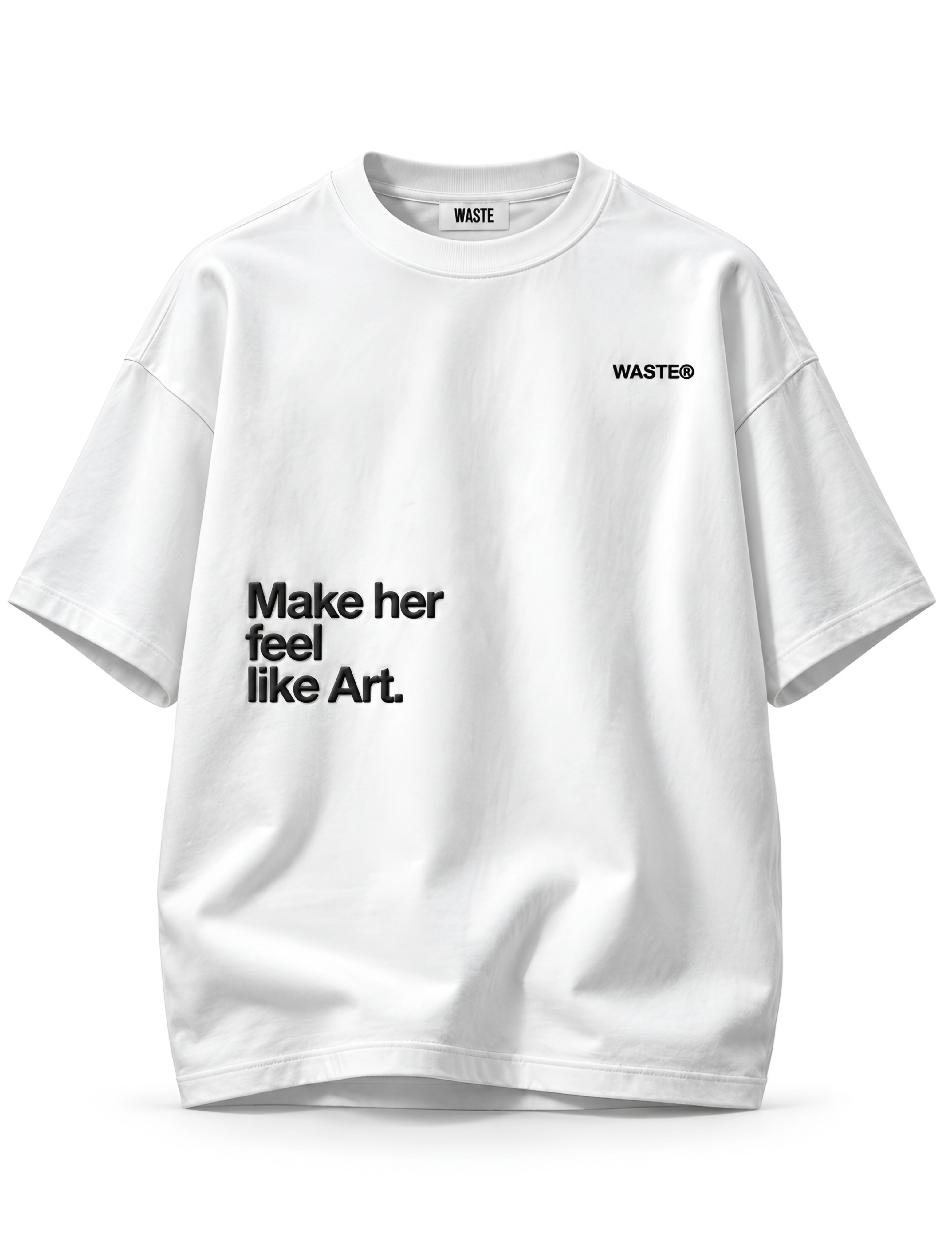 Minimal Wordmark T-Shirt — Stone Ash
