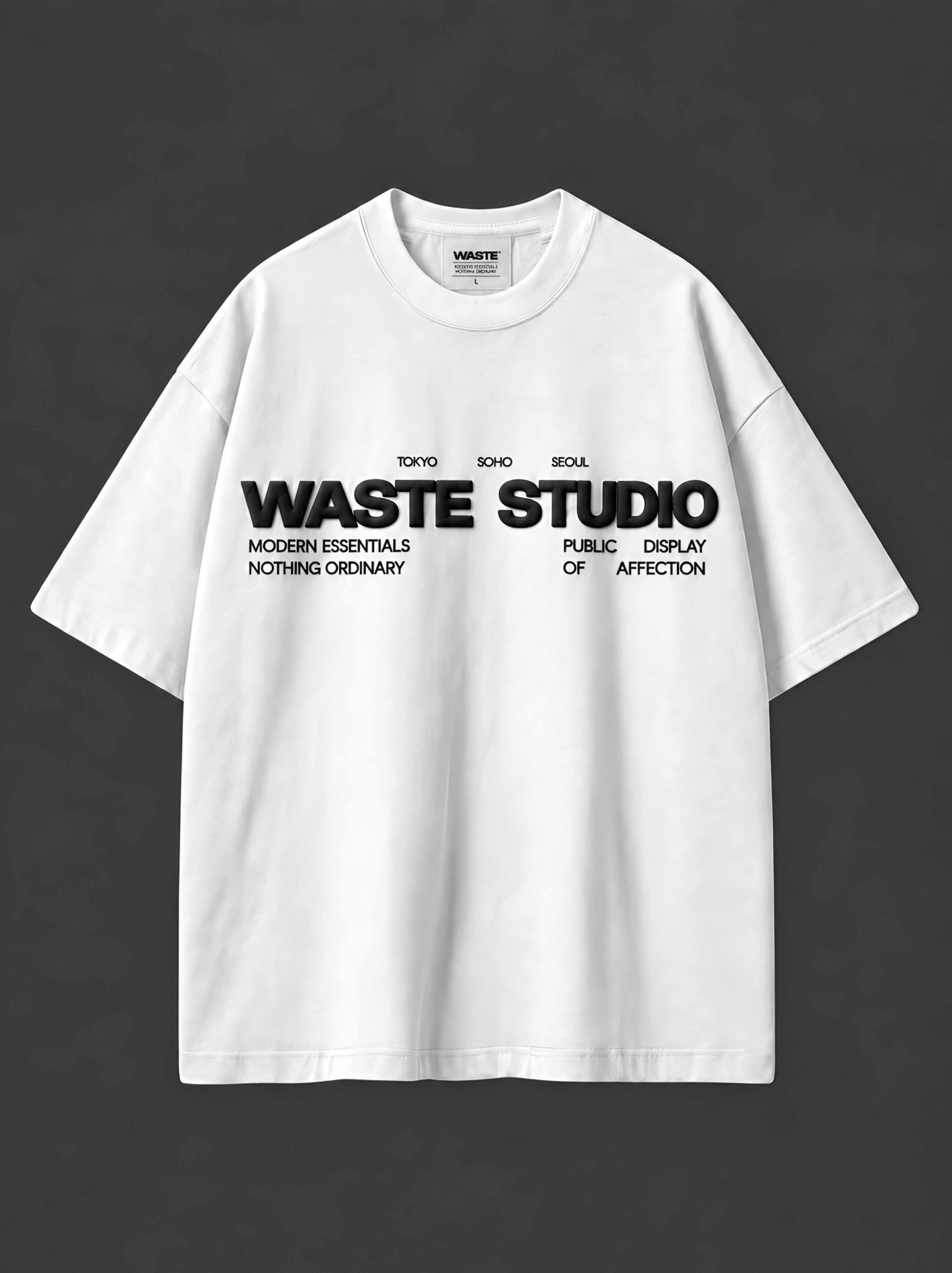 Minimal Wordmark T-Shirt — Chalk White