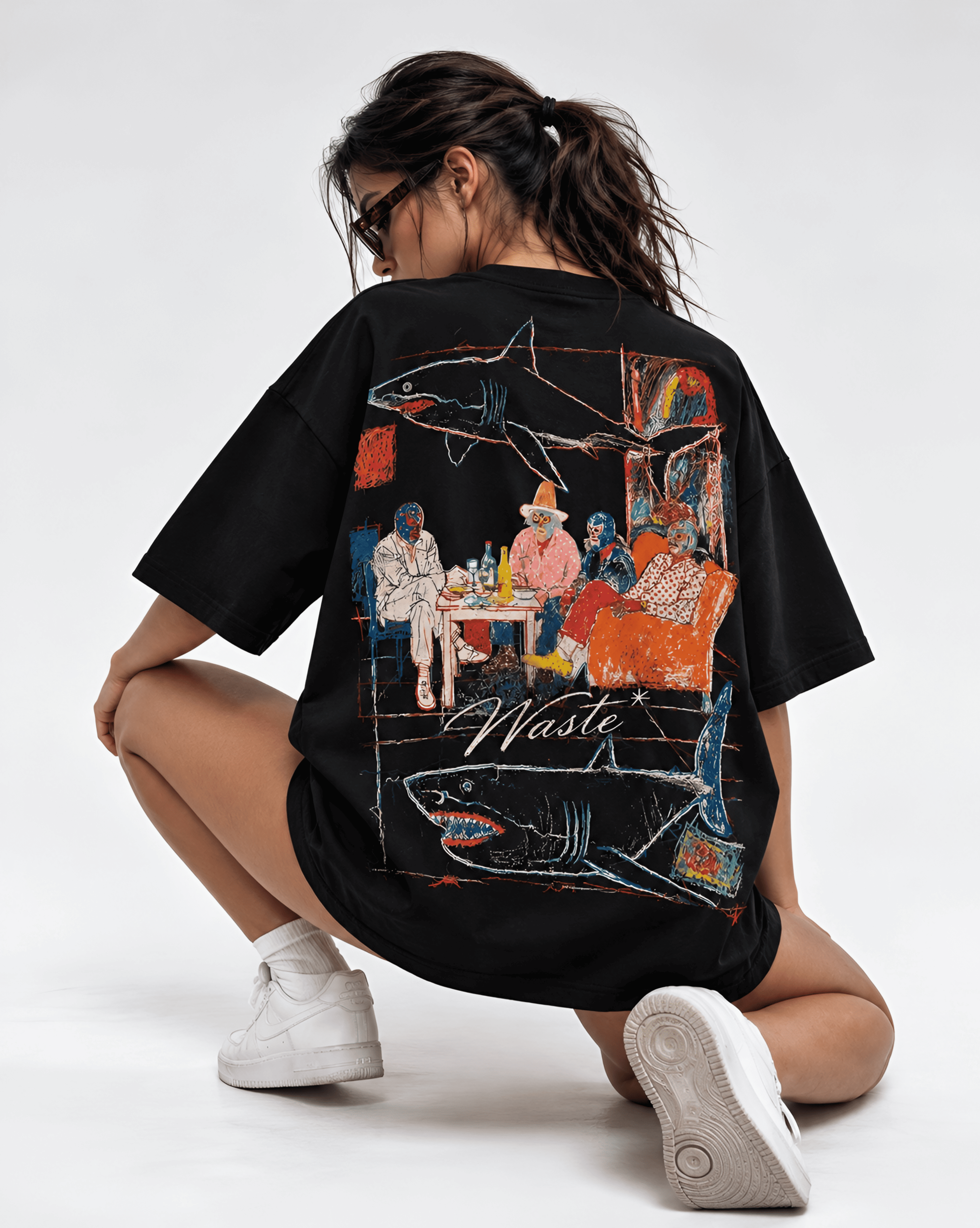WASTE Black Art Tee