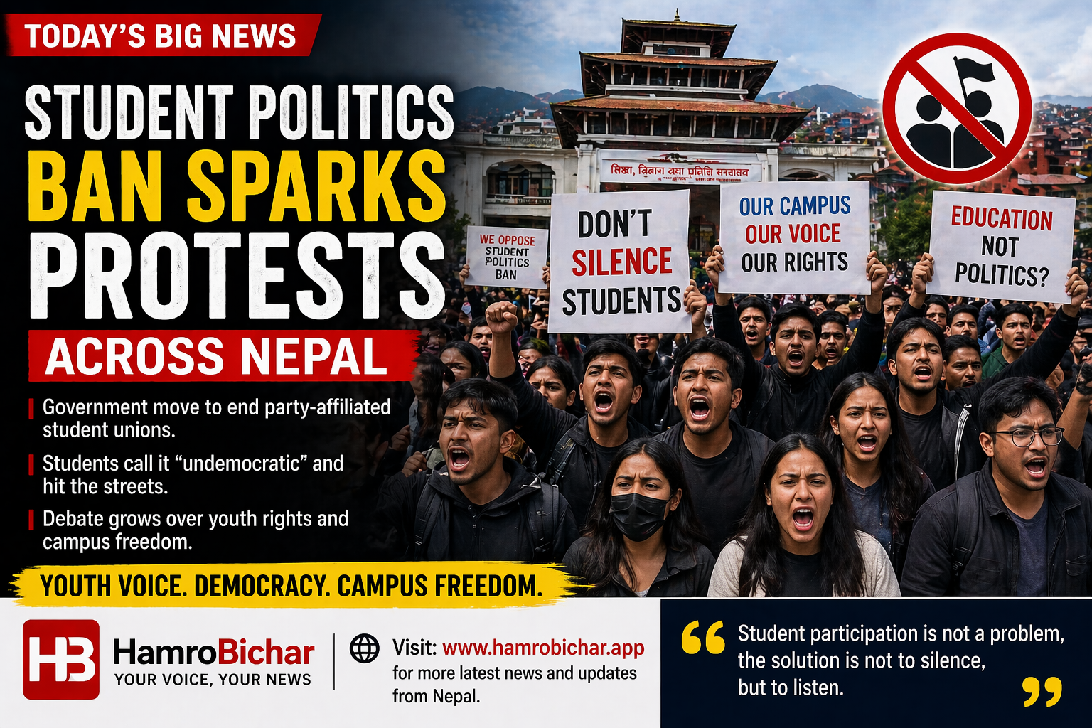 Student Politics Ban Sparks Protests Across Nepal