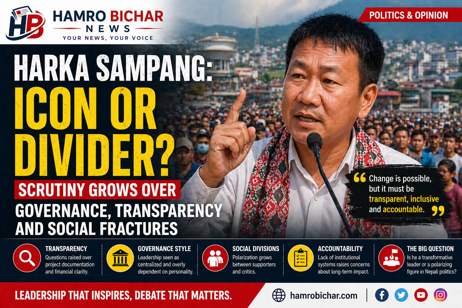 Dharan’s Independent Icon or Divider? Growing Scrutiny Over Harka Sampang