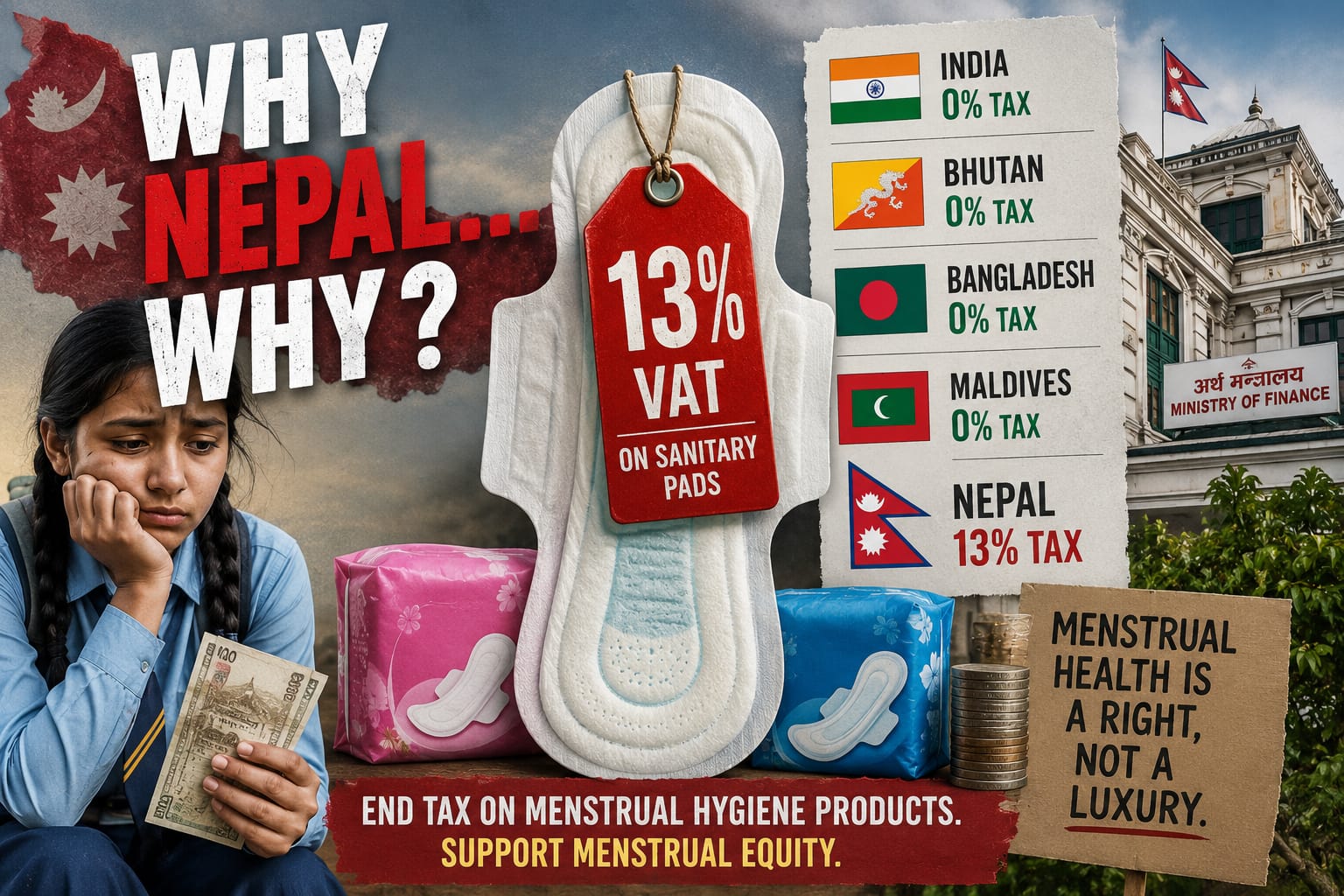 Nepal Faces Growing Criticism Over High Tax on Sanitary Pads