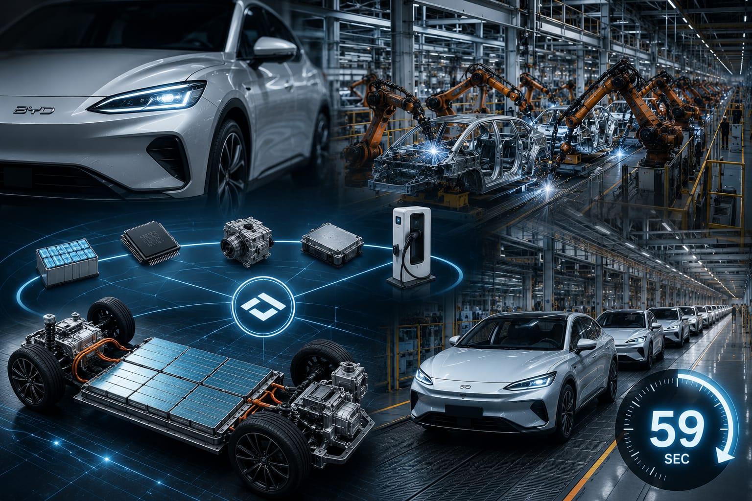 BYD Produces a New EV Every 59 Seconds, Redefining Global Electric Vehicle Manufacturing