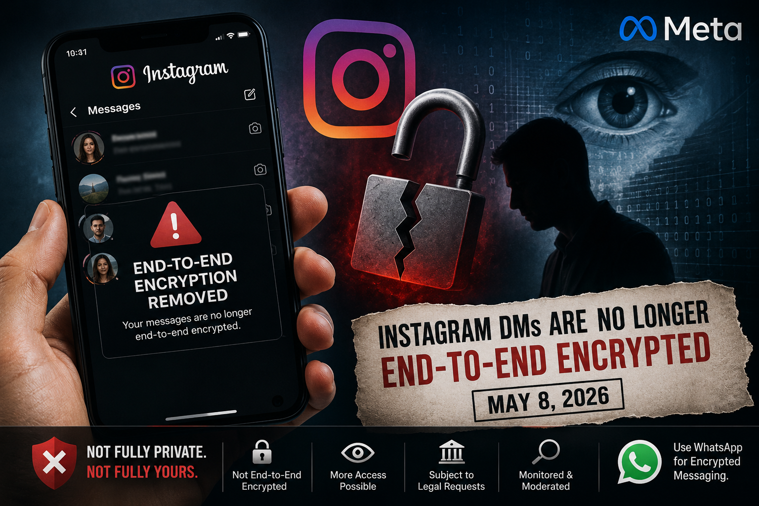 Meta Removes End-to-End Encryption Support for Instagram DMs, Triggering Global Privacy Debate