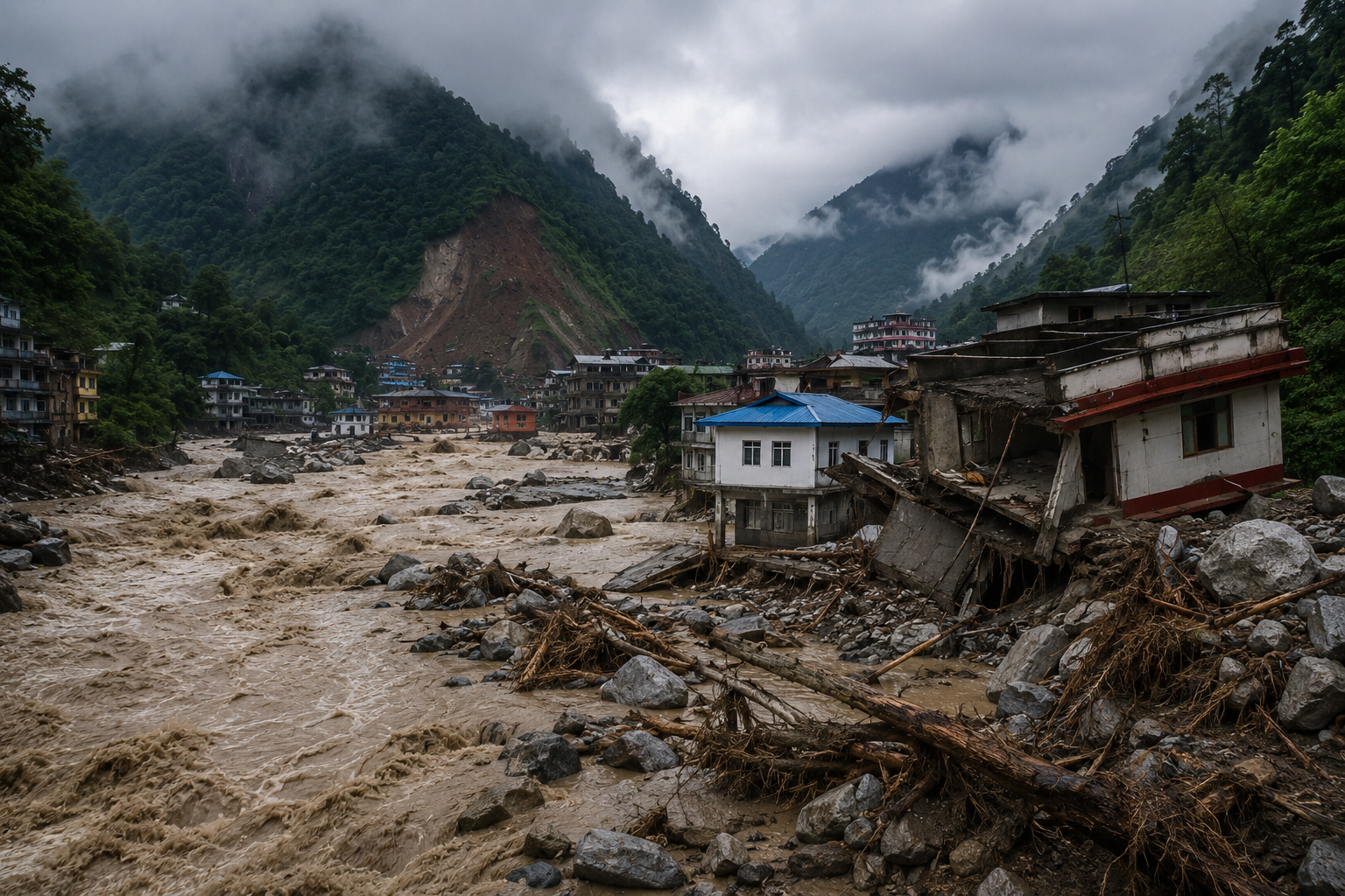 Rasuwa Flash Flood Leaves Trail of Destruction as Nepal Intensifies Search and Rescue