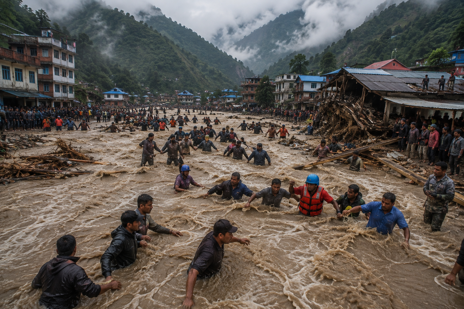 Rasuwa Flash Flood: Nepal Faces Major Disaster as Hundreds Remain Missing