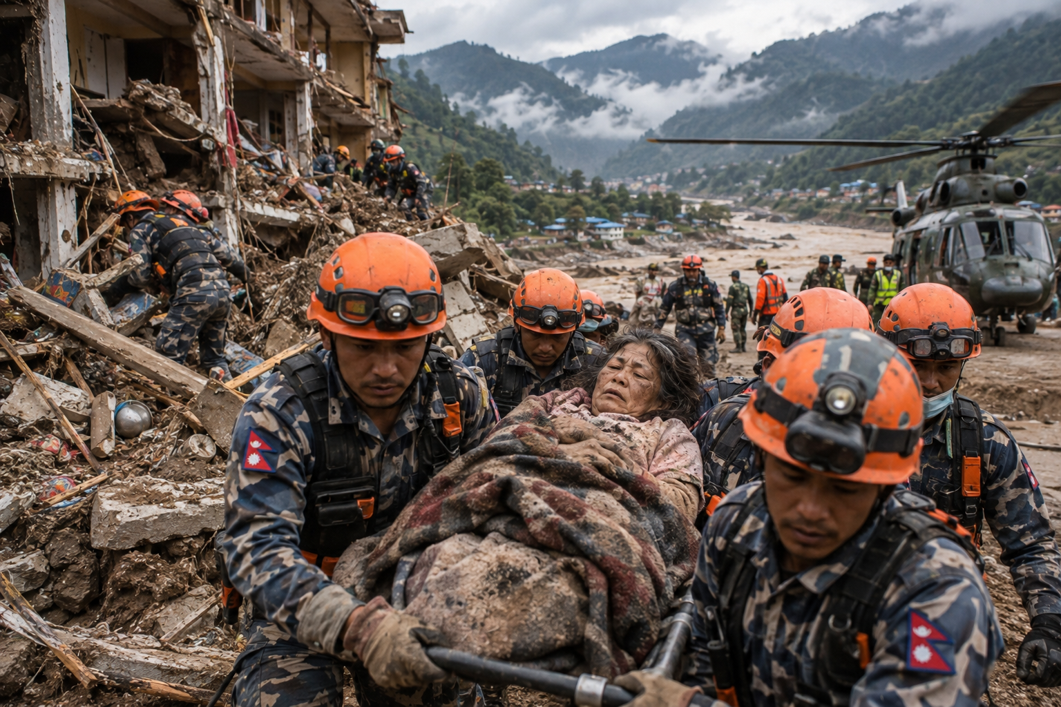 Woman Rescued Alive After 10 Days Trapped Under Flood Debris in Nuwakot