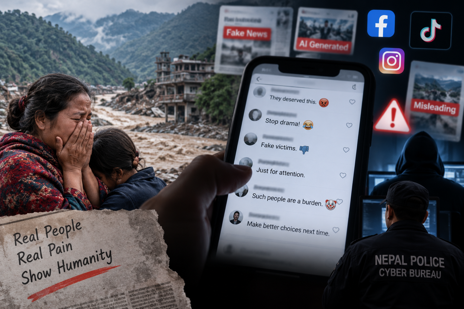 Nepal Cracks Down on Online Abuse Targeting Bhotekoshi Flood Survivors