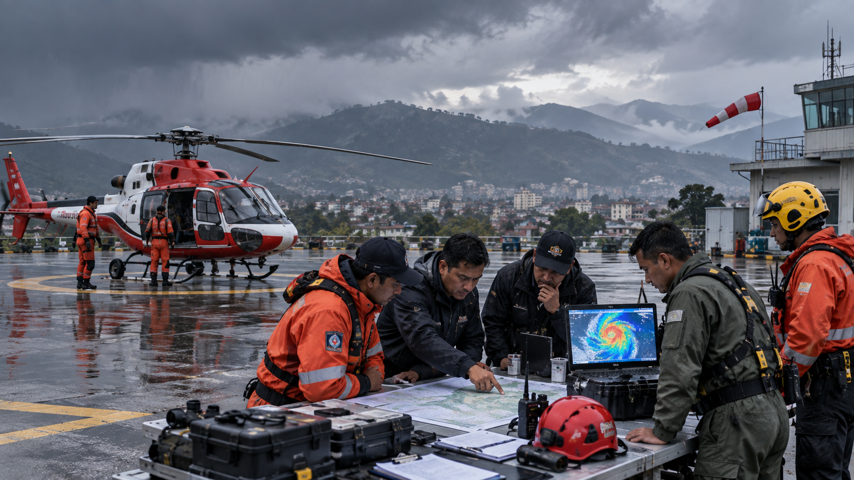 Helicopters Put on Standby as Heavy Rain and Disaster Risks Rise Across Nepal