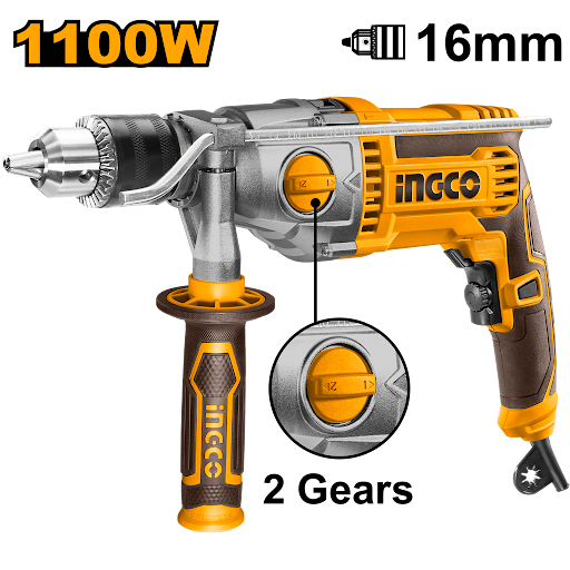 INGCO 1100w Impact Drill 16mm ID211008
