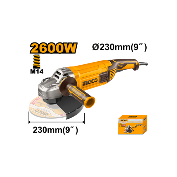 INGCO 9" Angle Grinder 2600w AG26008