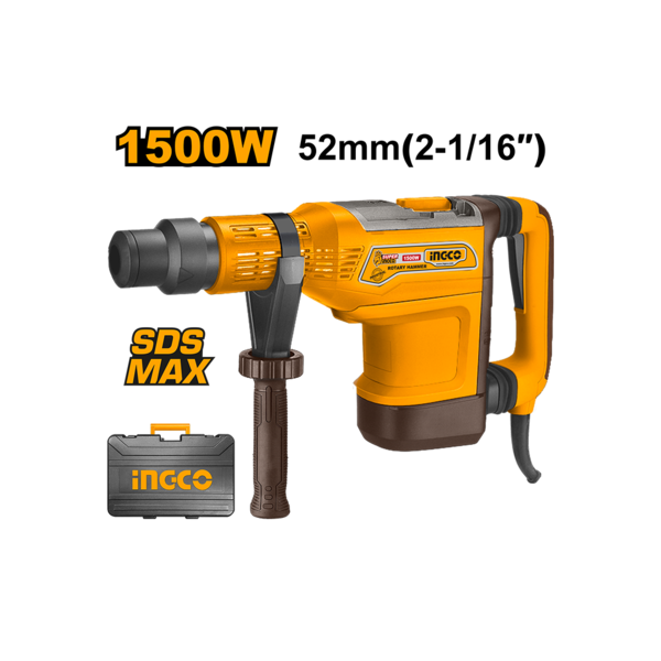 INGCO 52mm SDS Max Rotary Hammer 1500w RH1500528