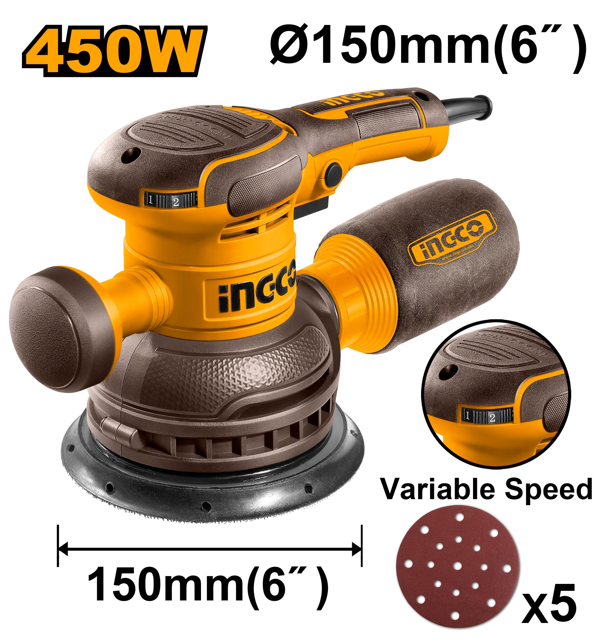 INGCO Random Orbit Rotary Sander RS4516