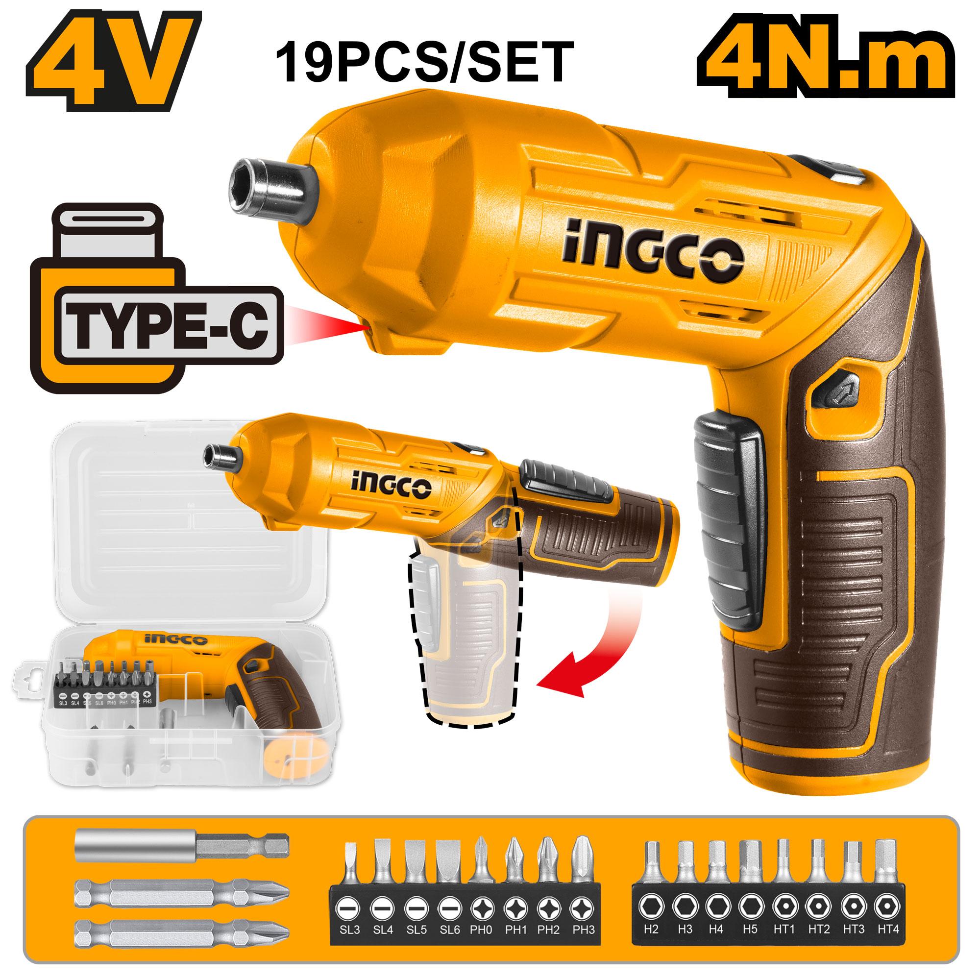 INGCO Cordless Screwdriver 4V CSDLI0442