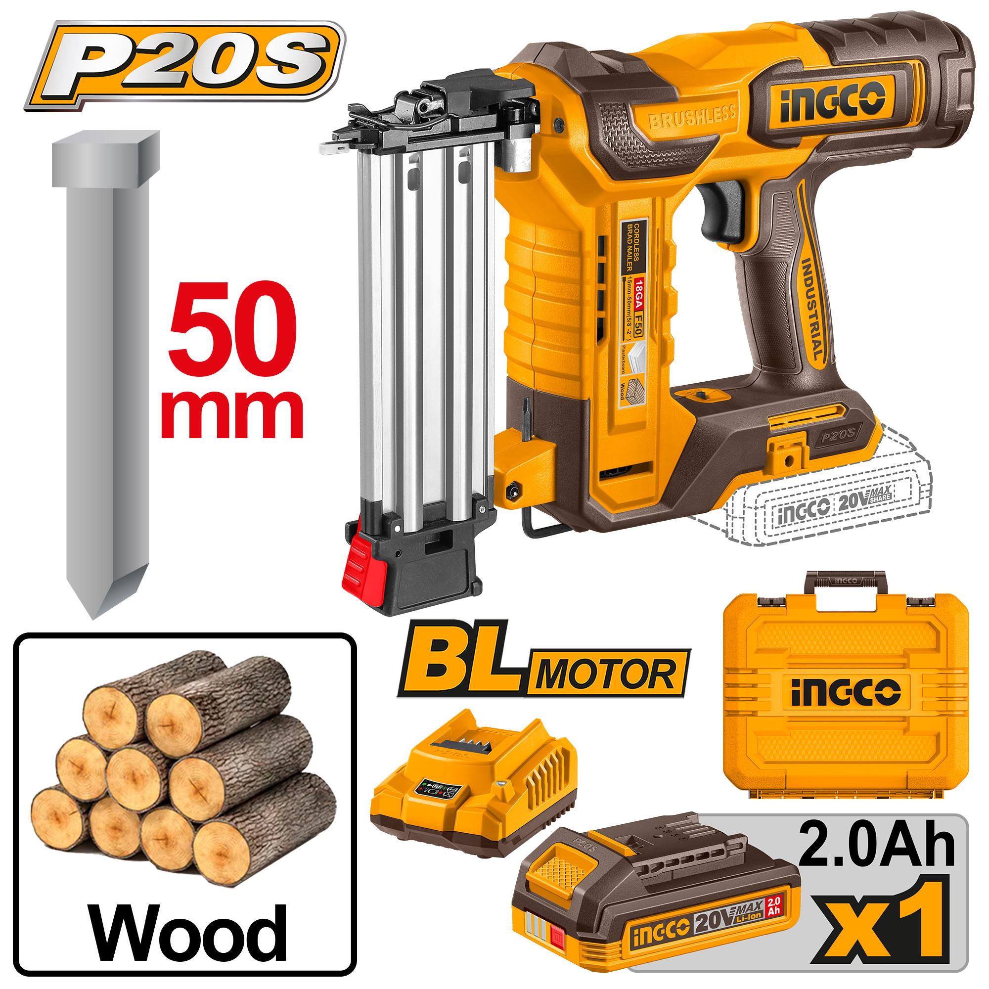 INGCO Cordless Brad Nailer CBNLI5008