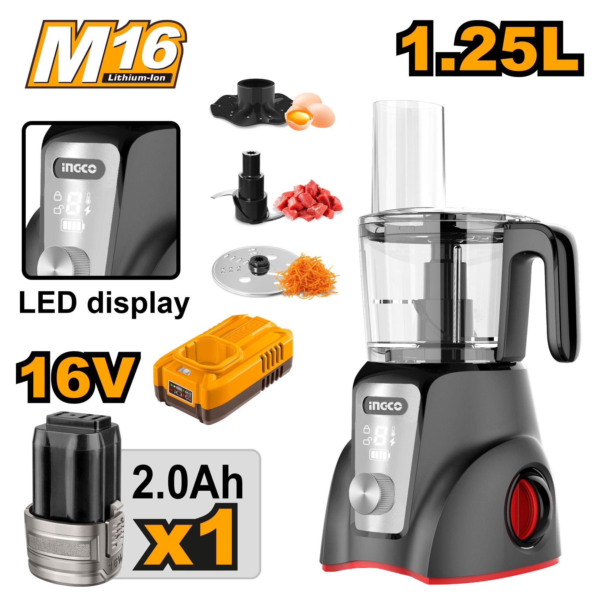 INGCO Cordless Food Processor CFP027K