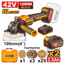 INGCO 20v Cordless Angle Grinder 115mm CAGLI2211532