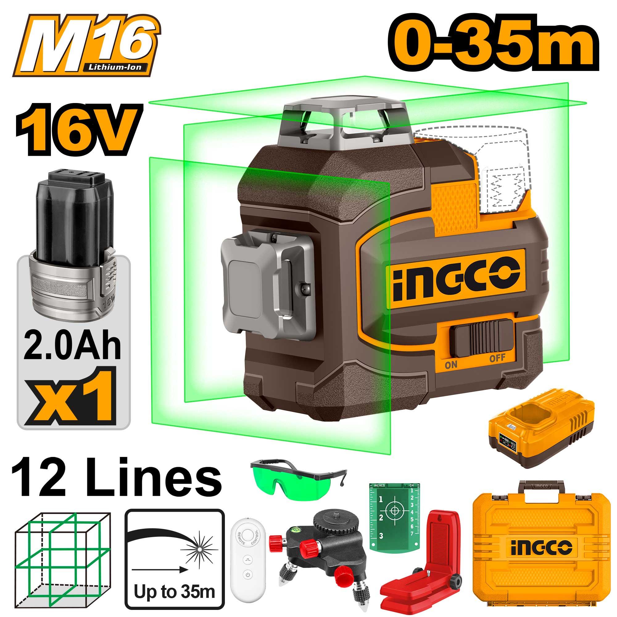 INGCO Cordless 3D Laser Level HLL301201