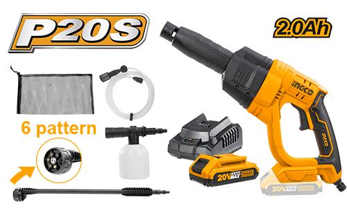 INGCO 20v Cordless Pressure Washer 24.8bar CPWLI20082