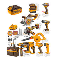 INGCO 20V Cordless 9pcs Combo Kit CKLI2098