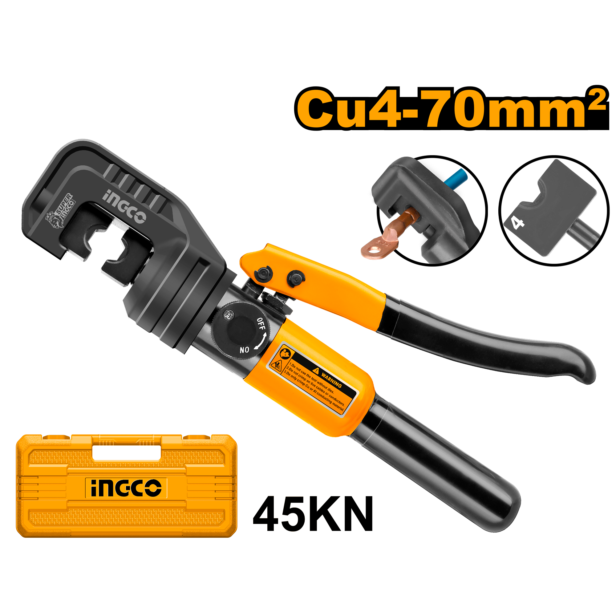 INGCO Hydraulic Crimping Tool 4-70mm HHCT0170